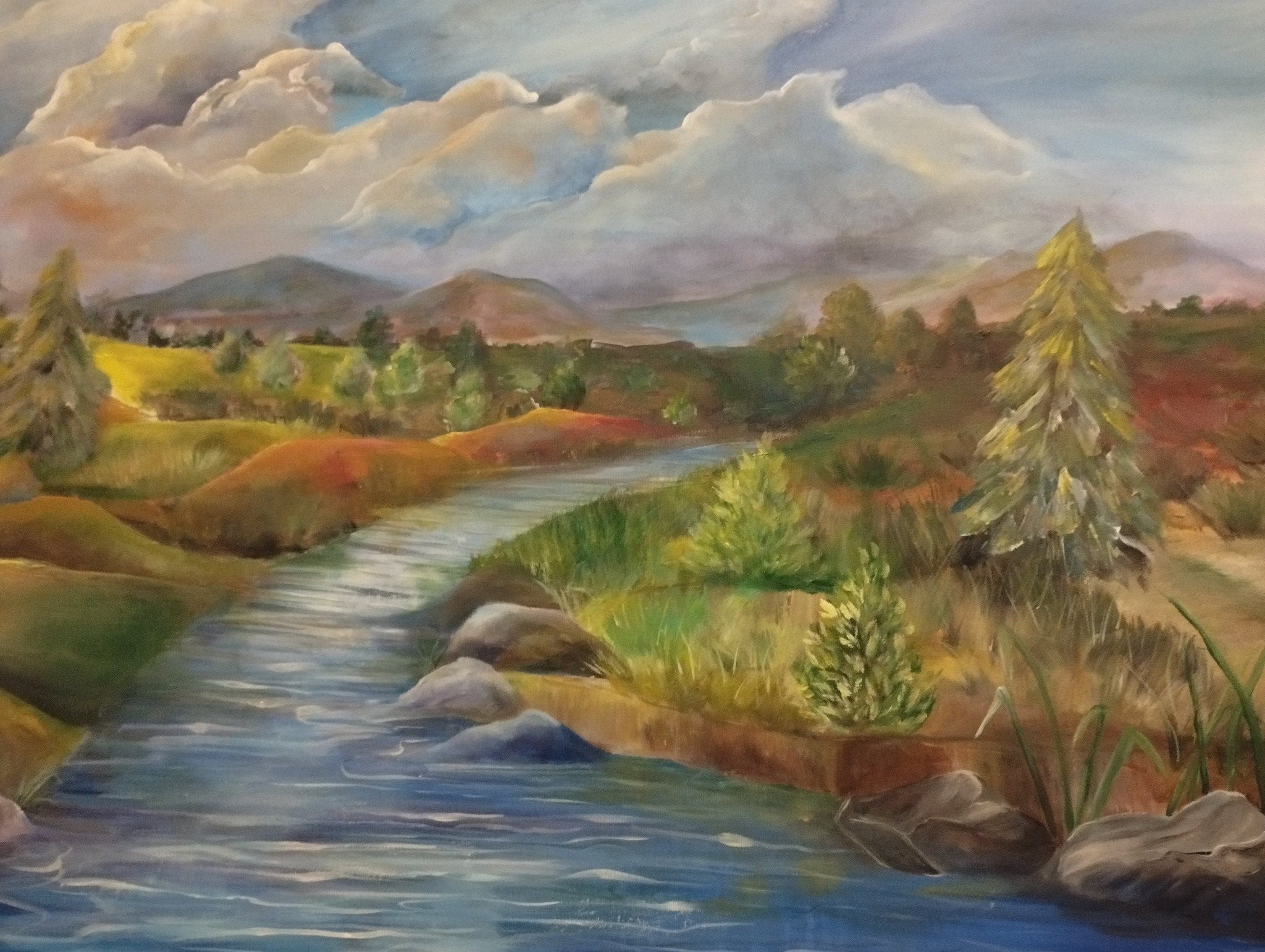 Folyó a fák között